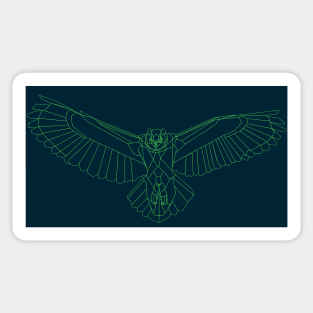 Line Geometric Owl Sticker